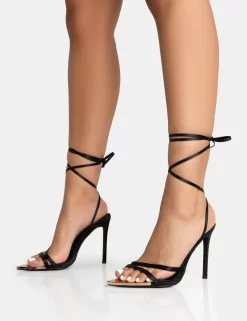 Unapologetic Black Satin Barely There Gold Pointed Toe Stiletto Heels 6 Unapologetic Black Satin Barely There Gold Pointed Toe Stiletto Heels -Chic Step Shop 771A5352 scaled