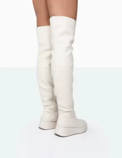 Erica Bone Pu Chunky Platform Sole Over The Knee Boots -Chic Step Shop 771A5437