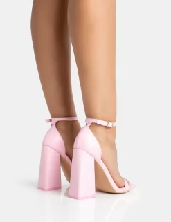 Geri Wide Fit Baby Pink Barely There Square Toe Block Heels 7 Geri Wide Fit Baby Pink Barely There Square Toe Block Heels -Chic Step Shop 771A5450 scaled