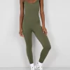 Seamless Unitard Jumpsuit Khaki