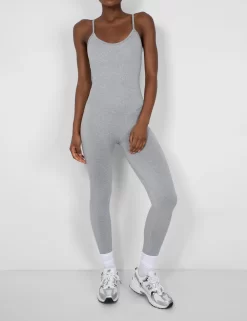 Seamless Unitard Jumpsuit Grey