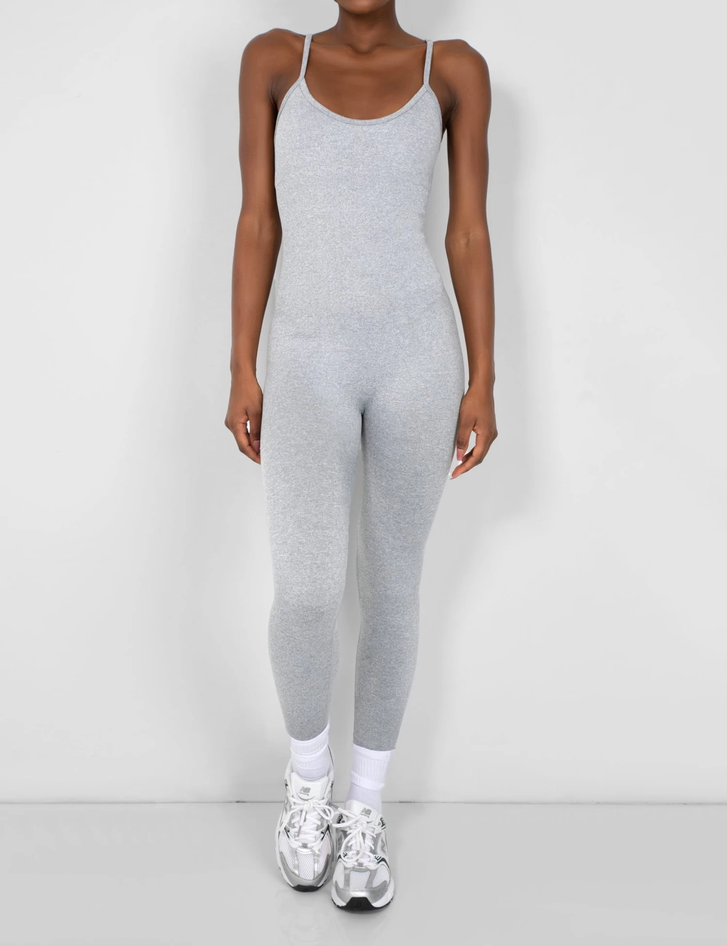 Seamless Unitard Jumpsuit Grey 3 Seamless Unitard Jumpsuit Grey - Image 3