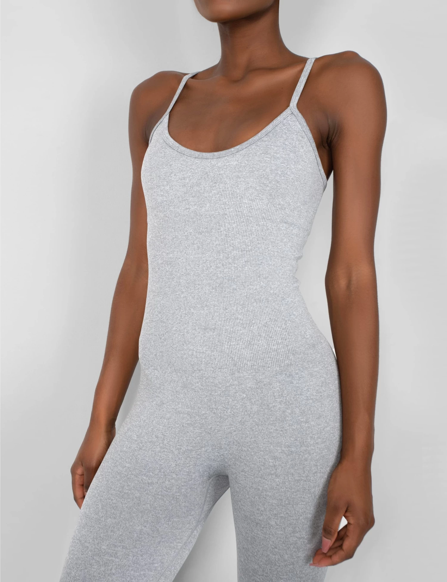 Seamless Unitard Jumpsuit Grey 4 Seamless Unitard Jumpsuit Grey - Image 4