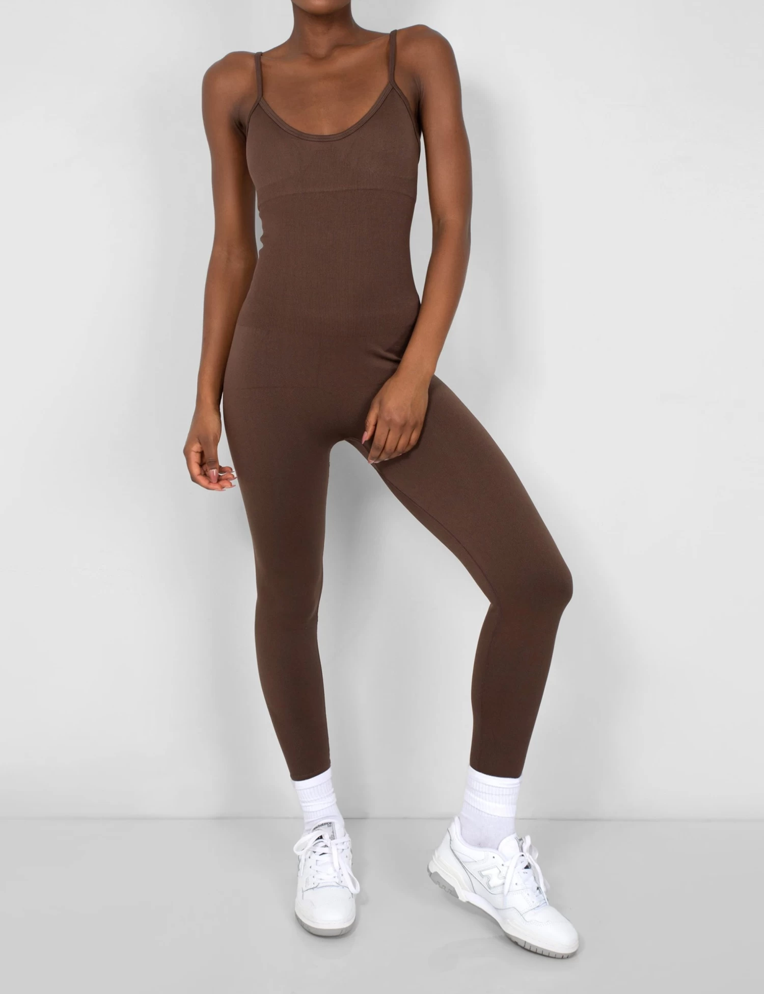 Seamless Unitard Jumpsuit Brown 1 Seamless Unitard Jumpsuit Brown
