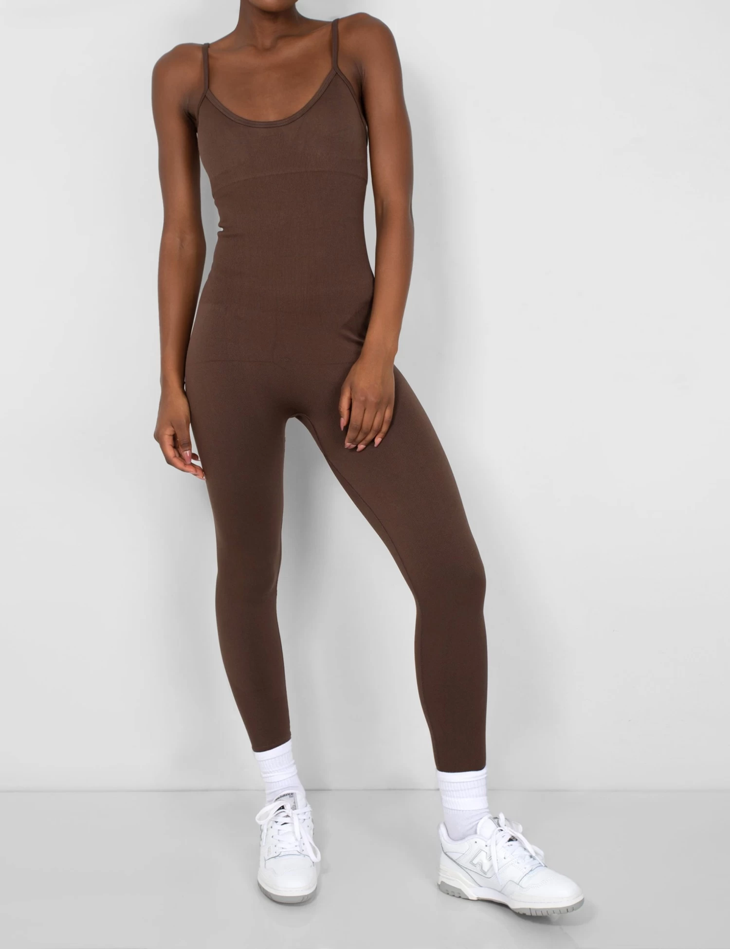 Seamless Unitard Jumpsuit Brown 3 Seamless Unitard Jumpsuit Brown - Image 3