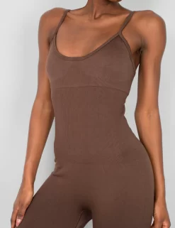 Seamless Unitard Jumpsuit Brown 9 Seamless Unitard Jumpsuit Brown -Chic Step Shop 771A5737 scaled