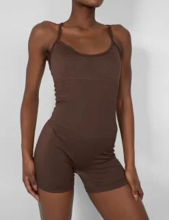 Seamless Unitard Playsuit Brown 9 Seamless Unitard Playsuit Brown -Chic Step Shop 771A5831 scaled
