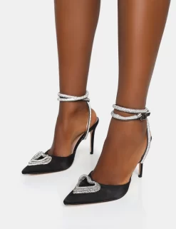 Cupid Black Satin Diamante Heart Wrap Around Pointed Toe Stiletto Heels 9 Cupid Black Satin Diamante Heart Wrap Around Pointed Toe Stiletto Heels -Chic Step Shop 771A6719 scaled
