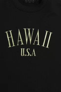 Hawaii Embroidered Sweatshirt Black -Chic Step Shop 771A7056copy scaled