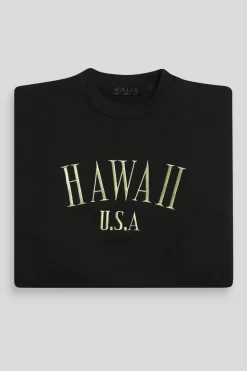 Hawaii Embroidered Sweatshirt Black