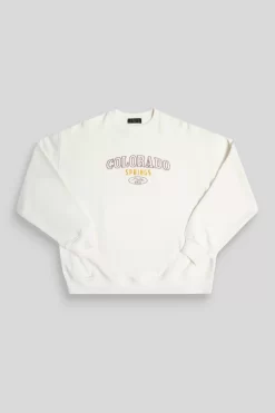 Colorado Springs Oversized Sweatshirt Ecru 11 Colorado Springs Oversized Sweatshirt Ecru -Chic Step Shop 771A7131 scaled