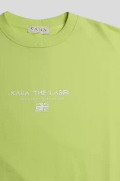 Graphic Oversized Sweatshirt Lime