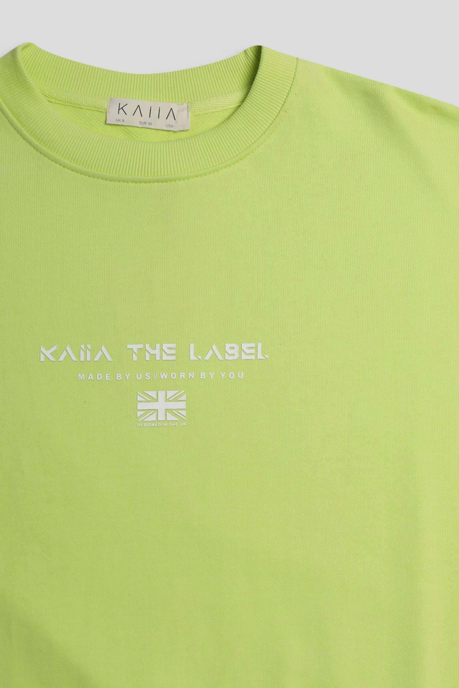 Graphic Oversized Sweatshirt Lime 1 Graphic Oversized Sweatshirt Lime