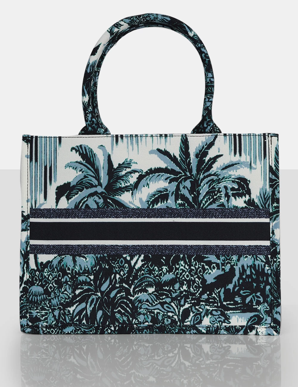 The Lourdes Canvas Blue Tote Bag 1 The Lourdes Canvas Blue Tote Bag