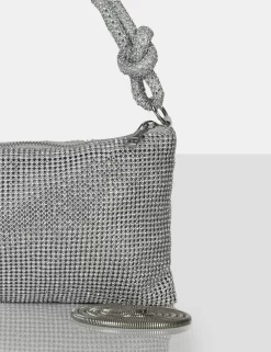 The Ingrid Silver Diamante Zip Up Knot Detail Mini Shoulder Bag 5 The Ingrid Silver Diamante Zip Up Knot Detail Mini Shoulder Bag -Chic Step Shop 771A8555 ff1dfe51 f3a3 4bcf 8dae bbbf5aa6e8f6