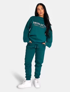 Monaco Embroidered Sweatshirt Forest Green 6 Monaco Embroidered Sweatshirt Forest Green -Chic Step Shop 771A96752Feb232017 scaled