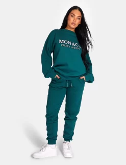 Monaco Embroidered Sweatshirt Forest Green 7 Monaco Embroidered Sweatshirt Forest Green -Chic Step Shop 771A96762Feb232017 scaled