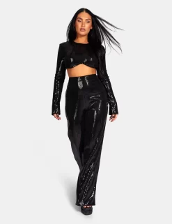 Ultimate Sequin Underbust Top Black -Chic Step Shop 771A97331Feb232017copy scaled