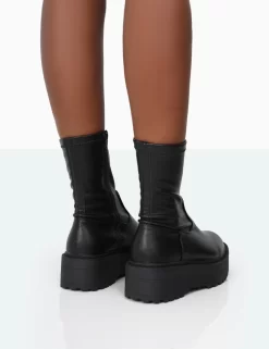 Auden Black PU Chunky Sole Ankle Boots -Chic Step Shop 771A9914 78b9876b 80e8 4c18 b735 9fcab3057739
