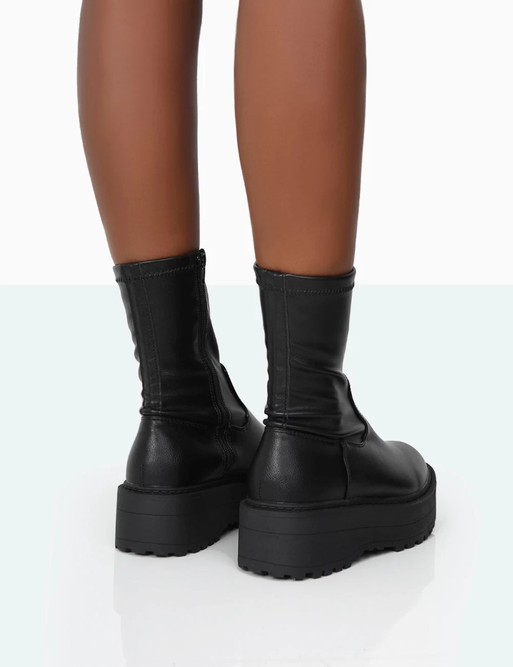 Auden Wide Fit Black Chunky Sole Ankle Boots 4 Auden Wide Fit Black Chunky Sole Ankle Boots - Image 4