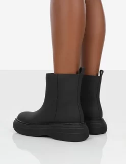 Caia Black Platform Chunky Sole Ankle Boot -Chic Step Shop 7 5f383f16 fc89 4c92 8ce8 3771ff07a52b