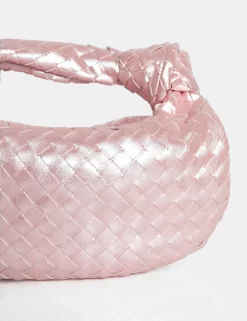 The Blame Baby Pink Pearlescent Woven PU Knot Detail Mini Grab Bag -Chic Step Shop 7 b06fb007 2d7f 461d 9a6f ce3726aab13d scaled