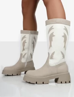 Fly Away Ecru Pu Round Toe Western Cowboy Platform Chunky Sole Knee High Boots 8 Fly Away Ecru Pu Round Toe Western Cowboy Platform Chunky Sole Knee High Boots -Chic Step Shop 8 fdec49c8 b08f 42c3 b1fb 599ee08bd57a