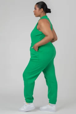 Curve 90S Oversized Joggers Green -Chic Step Shop CJOG00052