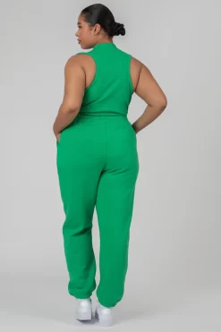 Curve 90S Oversized Joggers Green -Chic Step Shop CJOG00053