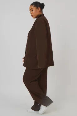 Curve Dad Trousers Chocolate
