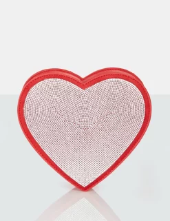 The Phillippa Red PU Diamante Bag -Chic Step Shop HG3A9082