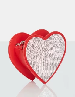 The Phillippa Red PU Diamante Bag -Chic Step Shop HG3A9083