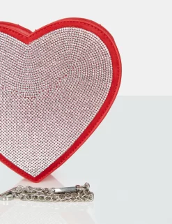 The Phillippa Red PU Diamante Bag -Chic Step Shop HG3A9086