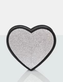 The Phillippa Black PU Diamante Bag -Chic Step Shop HG3A9087