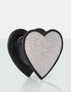 The Phillippa Black PU Diamante Bag -Chic Step Shop HG3A9088