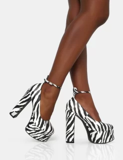 Donatella Zebra Print Ankle Strap Rounded Toe Platform Block Heels 6 Donatella Zebra Print Ankle Strap Rounded Toe Platform Block Heels -Chic Step Shop IMG 0690 scaled