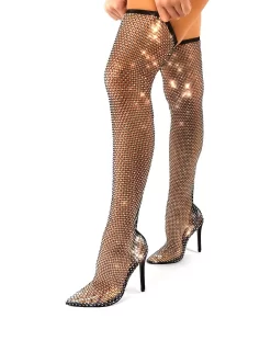 Deal Breaker Wide Fit Black Diamante Fishnet Stiletto Over The Knee High Heels -Chic Step Shop IMG 2569 d8b1b3d2 736a 4a36 9568 b58944243ce2