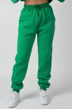 Oversized Fit Seam Front 90S Joggers Green -Chic Step Shop MJOG0009 3