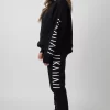 Oversized Kaiia Branded Slogan Joggers Black