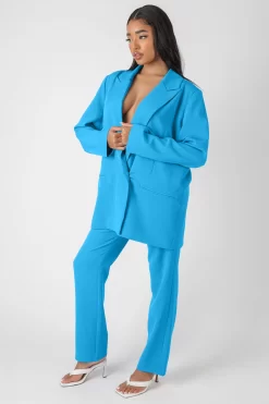 Wrap Waistband Straight Leg Trouser Blue -Chic Step Shop MOUT00613 562e77d1 9cc1 42c0 b538 7927afb931f7