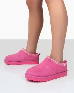 Tamsin Pink Faux Suede Embroidered Slipper Boots -Chic Step Shop PDECOMTEMPLATE2copy bac076b8 14c5 4c20 b574 1930e84d3c27