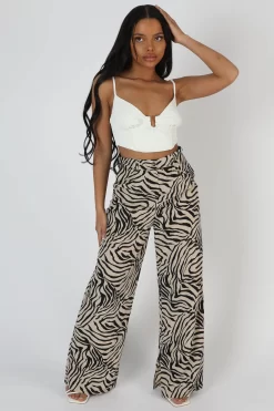 Zebra Print Tailored Trousers Stone -Chic Step Shop StudioSession 1050 2 scaled