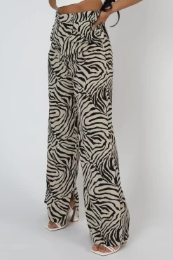 Zebra Print Tailored Trousers Stone -Chic Step Shop StudioSession 1055 2 scaled