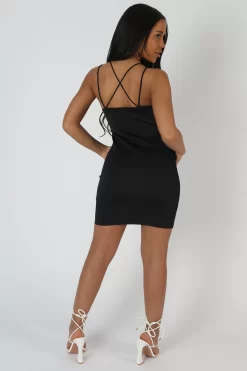 Strappy Mini Dress Black -Chic Step Shop StudioSession 223 2 scaled