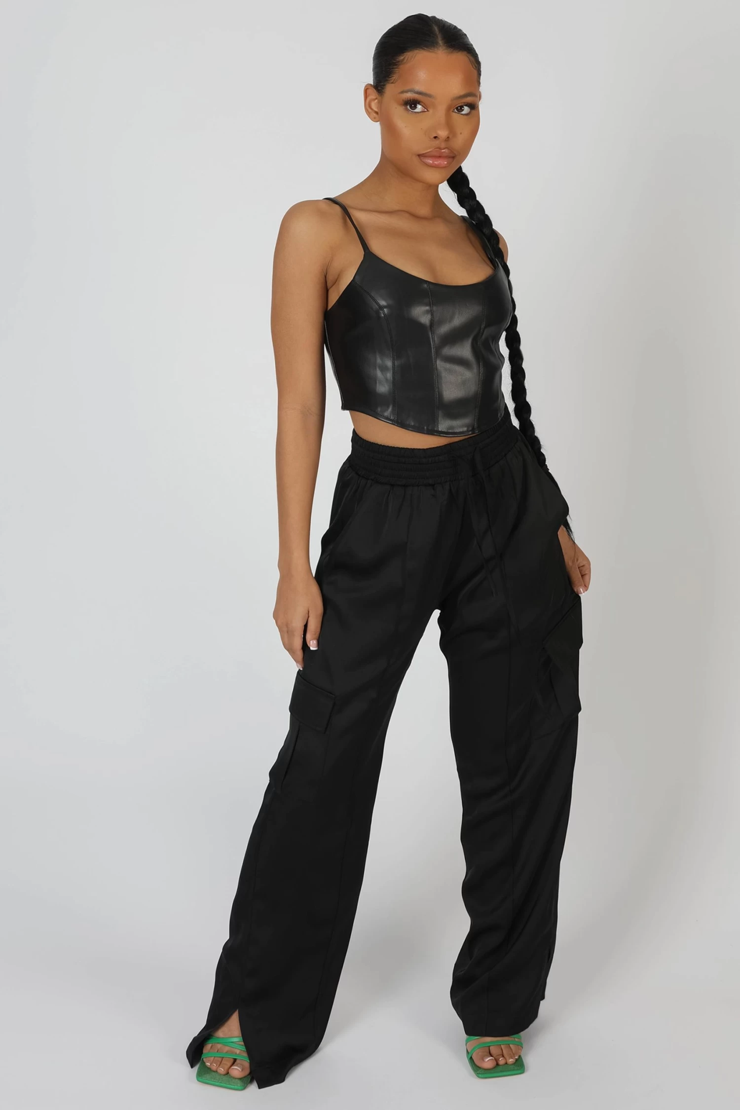 Seam Pu Corset Top Black 7 Seam Pu Corset Top Black - Image 7