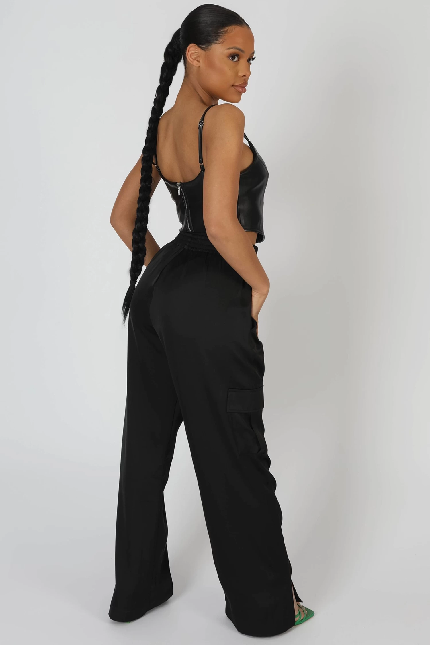 Seam Pu Corset Top Black 8 Seam Pu Corset Top Black - Image 8