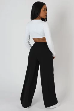 Zip Through Underbust Ribbed Top White -Chic Step Shop StudioSession 586 2 scaled