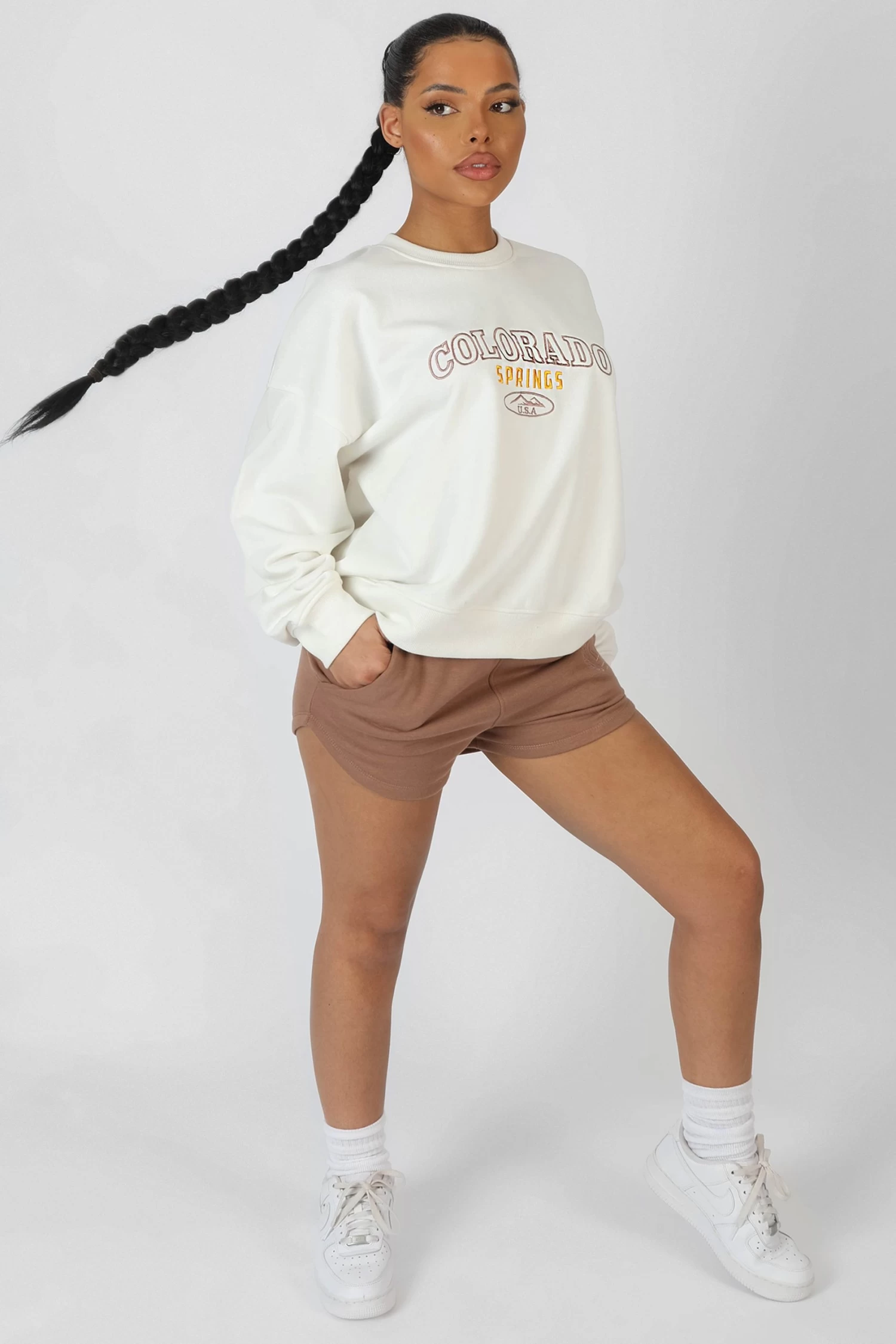 Colorado Springs Oversized Sweatshirt Ecru 5 Colorado Springs Oversized Sweatshirt Ecru - Image 5