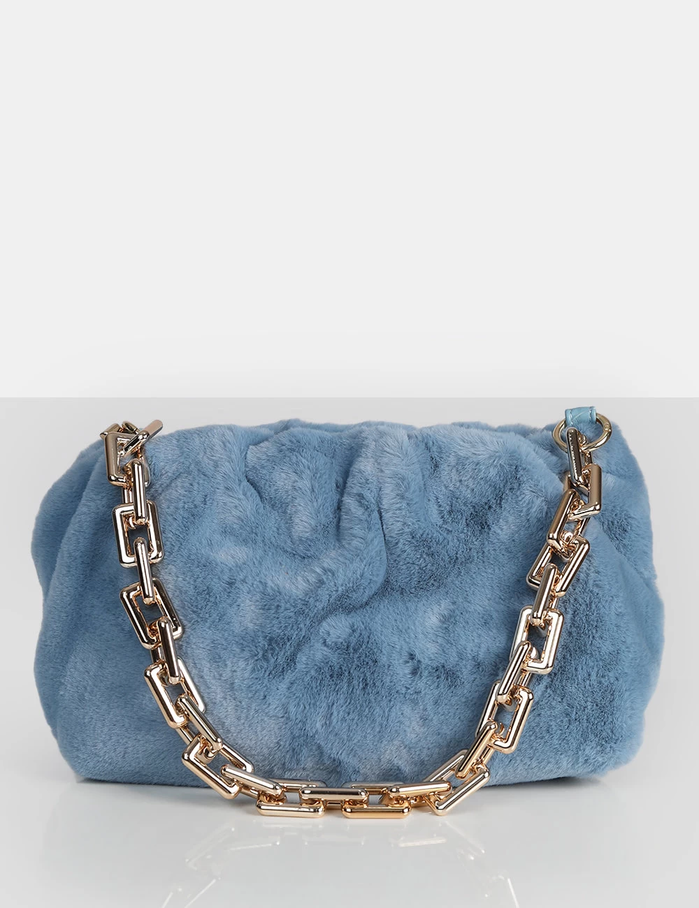 The Bracken Blue Faux Fur Chain Handbag 1 The Bracken Blue Faux Fur Chain Handbag