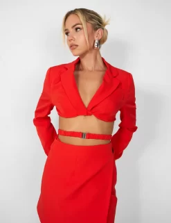 Public Desire Kaiia Wrap Waist Mini Blazer Dress In Red 14 Public Desire Kaiia Wrap Waist Mini Blazer Dress In Red -Chic Step Shop casey03.083868 scaled